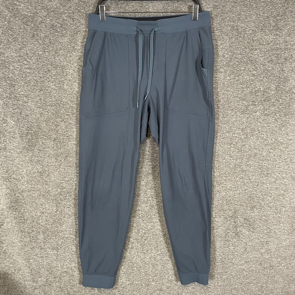 Lululemon ABC Joggers Pants Mens Large Blue Woven Drawstring Elastic Waist
